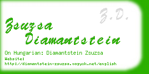 zsuzsa diamantstein business card